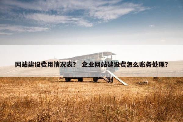 网站建设费用情况表？ 企业网站建设费怎么账务处理？